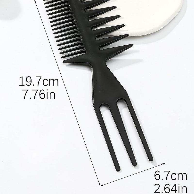 3 in 1 Wide Tooth Comb, Professional Double-head Styling Comb, Hairdressing Brush for Salon & Home Use, Hair Styling Tools for Women and Men, Christmas Gift