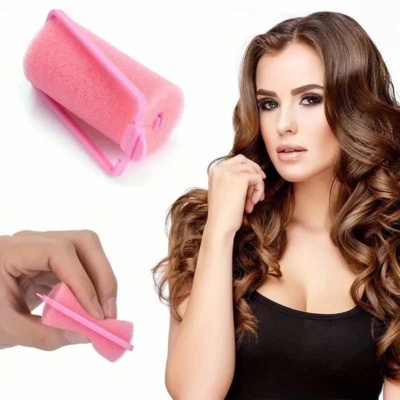 Heatless Curling Iron, 18pcs set Heatless Soft Sponge Hair Roller, Hair Styling Accessories for Women