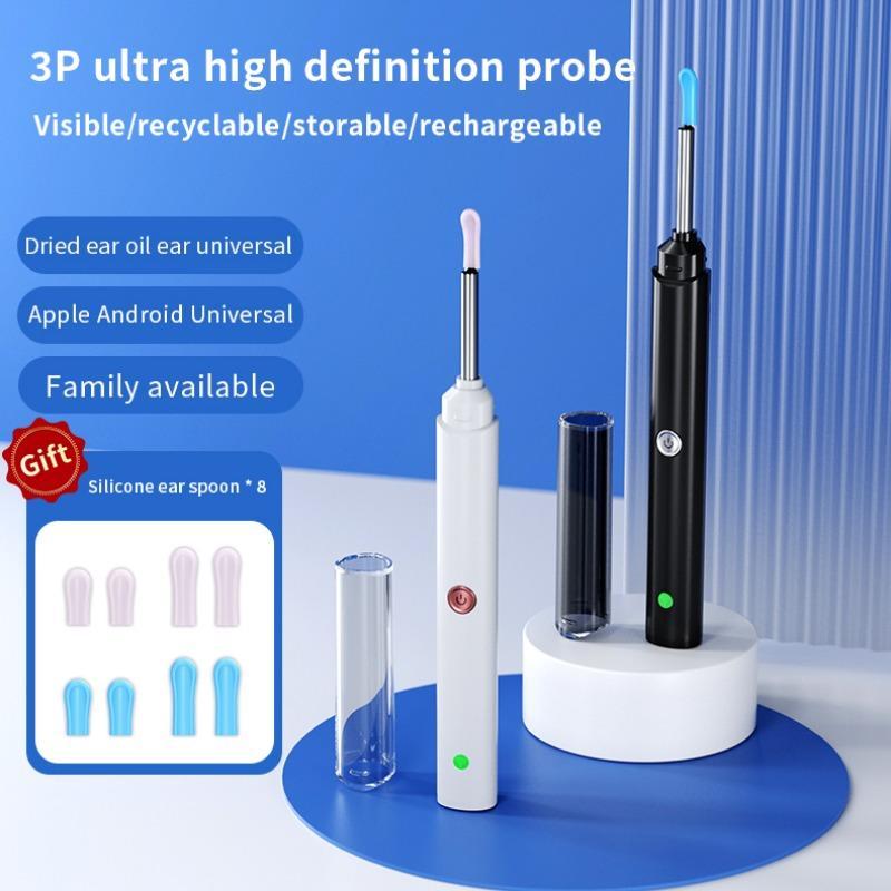 Wireless Visual Earwax Removal Kit, 1 Box Intelligent WiFi Earwax Removal Tool with Light, HD Endoscope Earwax Removal Tool, Ear Cleaning Tool