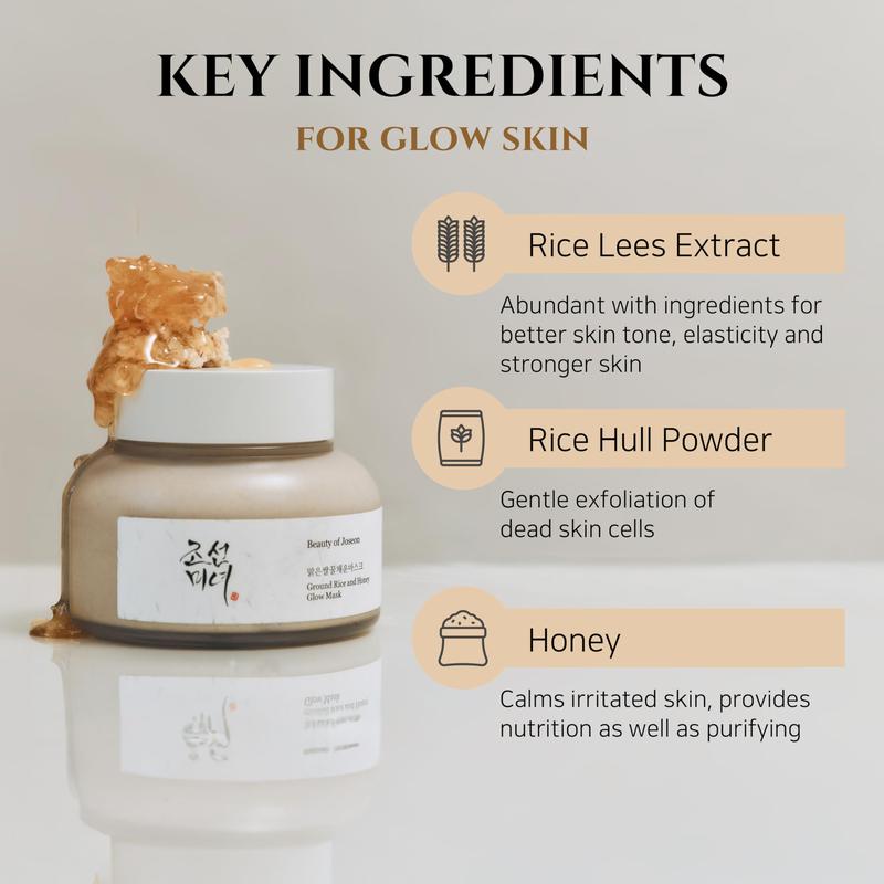 Beauty of Joseon Ground Rice and Honey Glow Mask Pore Sebum Care for Dry Sensitive Skin Korean Skin Care 150ml, 5.07 fl.oz