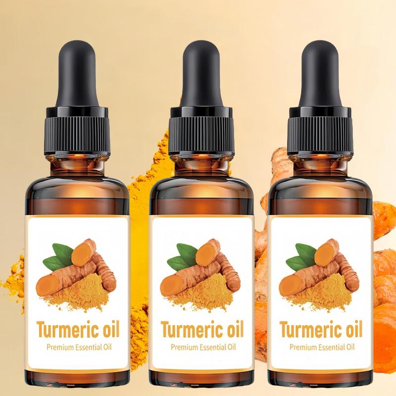 Turmeric Facial Oil, 3 Counts set Moisturizing Soothing Facial & Body Oil, Daily Skincare Set for Women & Men, Skin Care Kit for All Skin Types, Christmas Gift