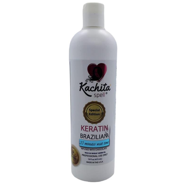 New Brazilian Keratin Chocolate Treatment Kachita Spell 16 fl oz 473 mL - Hair Straightening Made in USA - Haircare Conditioner Shampoo