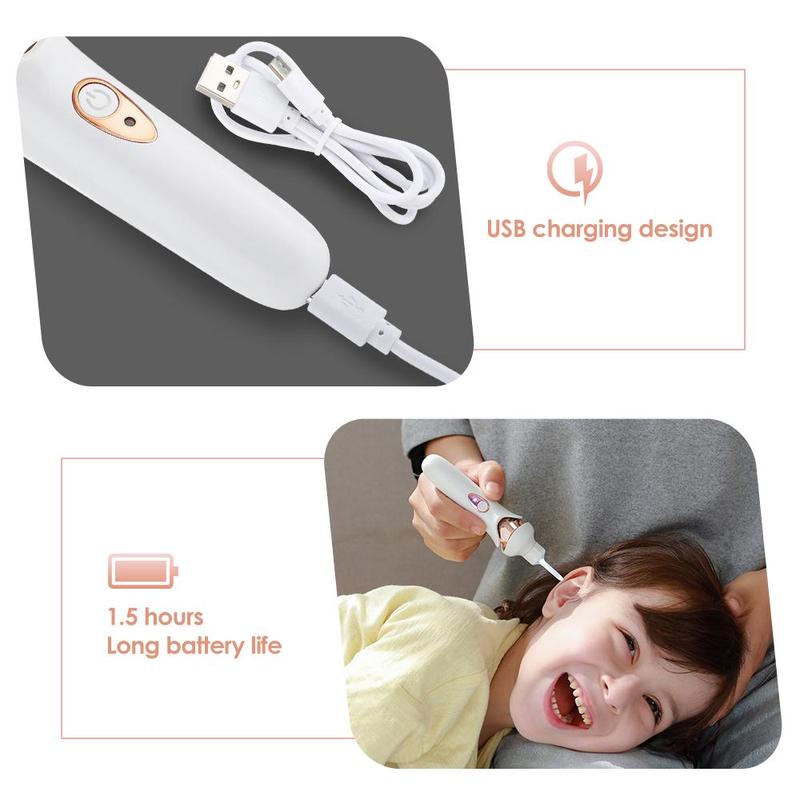 Portable Rechargeable Ear Wax Removal Tool, 1 Count Ear Cleaner with Lighting, Ear Wax Removal Tool for Home & Travel