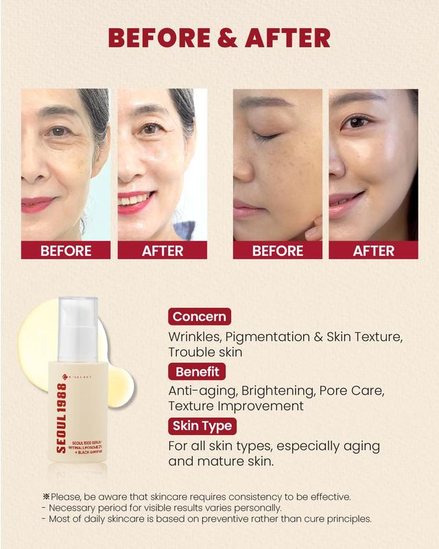 KSECRET - SEOUL 1988 Serum: Retinal Liposome 2% + Black Ginseng for Skin Comfort - Skincare