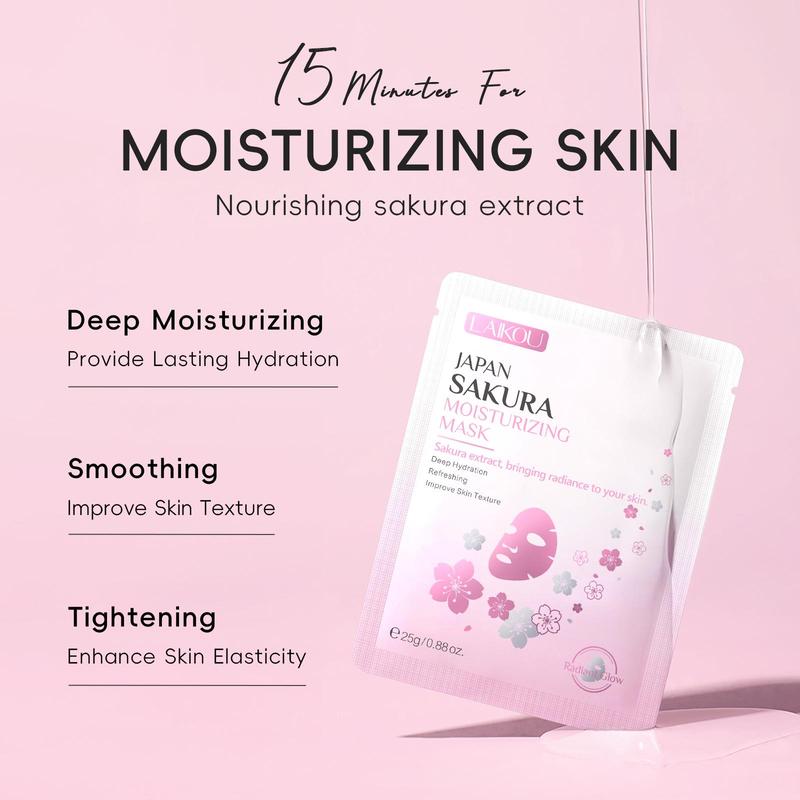 Moisturizing Facial Mask Set, 30pcs set Hydrating Facial Mask with Free Gift Bag, Facial Skin Care Product for Women & Men