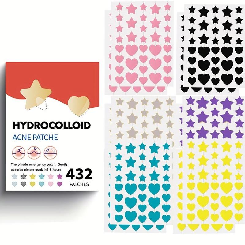 432 Count Star Shape Hydrocolloid Acne Patches Kit - Gentle, Easy-to-Peel,Non-Irritating, and Waterproof for Sensitive Skin Skincare Skin Repair