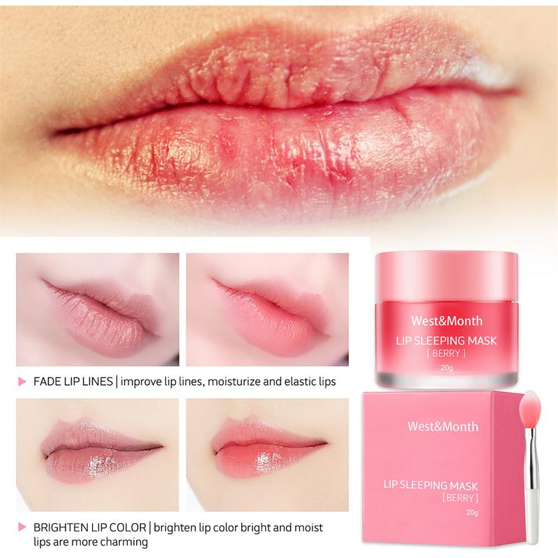 West&Month Night Repair Jelly Lip Mask 20g Lip Peeling Moisturizing Lip Line Lightening Lip Balm Moisture Skincare