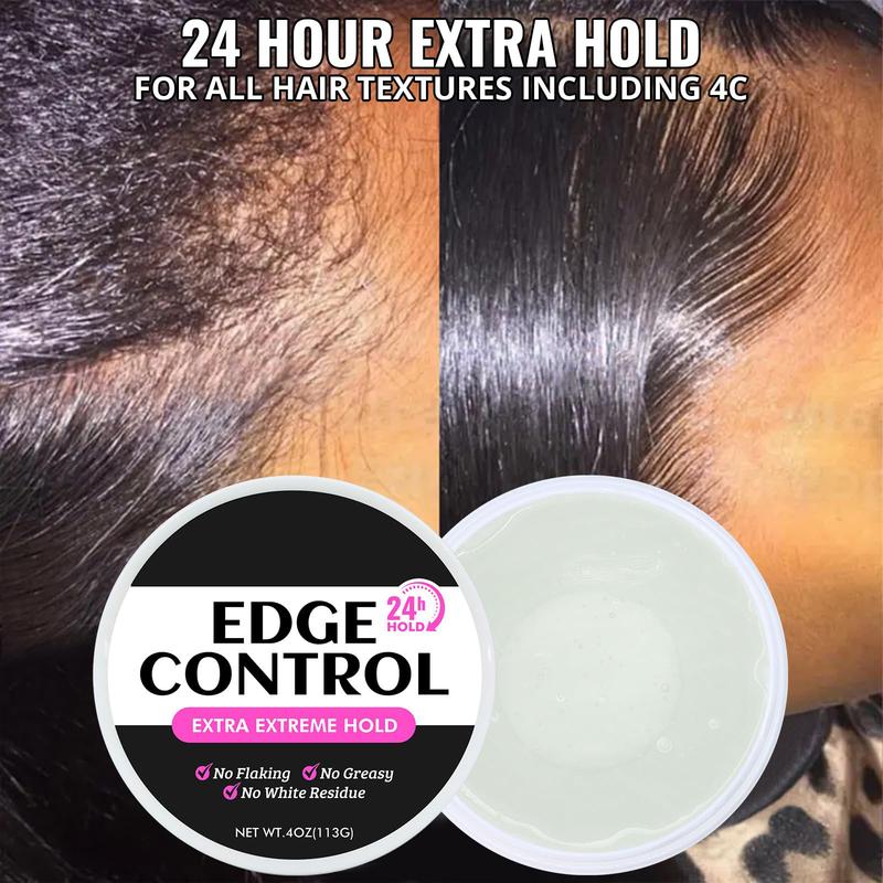 Edge Control for Black Hair 4c Extreme Strong Hold Non-greasy Edge Effect 24 Hour Edge Tamer for Baby Hair extra mega hold True Edge Control Hair Wax Stick Hair Gel