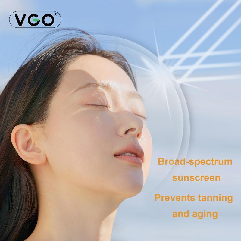 VGO Moisturizing Sun Cream SPF 50 PA+++ 48g Facial Skincare Sunscreen Makeup-A1 Lightweight Radiant Case Lactic Radiance Comfort