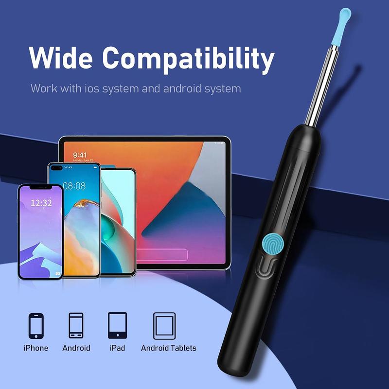 Spring Ear Wax Removal Tool with Camera, 1 Set Portable Type-c Rechargeable Ear Cleaner, Waterproof Endoscope Ear Cleaning Tool, Birthday Party Gifts, Halloween, Christmas Gift