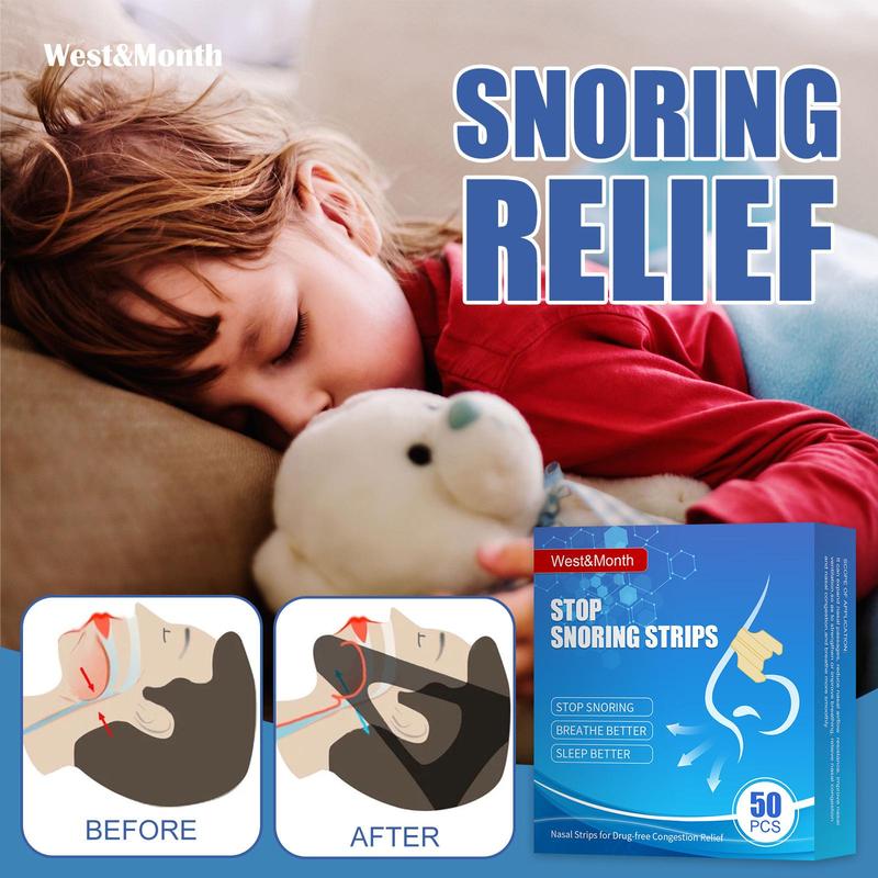 Nasal Strips for Better Sleep, 50pcs box Anti Snoring Nose Strips, Nasal Congestion Relief Strips, Breathable Nose Strips for Adults & Teens