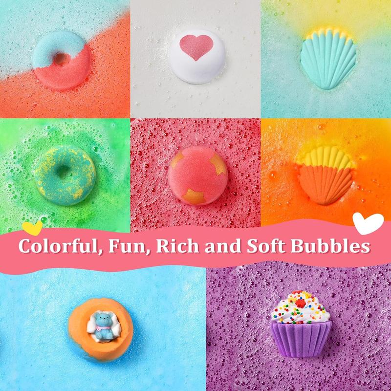 Bath Bombs, 7 Natural Bath Bomb Gift Set, Bubble Bathbombs for Women , Shea Butter Moisturize, Gifts for Mom Her Girlfriend, Mothers Day Gifts, for Birthday Valentines Christmas