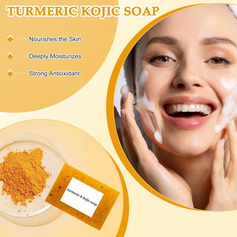 3PCS Lemon turmeric kojic soap