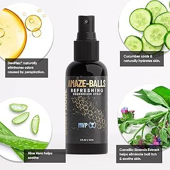 DERM DUDE Amaze Balls Men's Deodorant Spray | Refreshing Coconut Scent & Cooling Aloe Formula for Groin Care