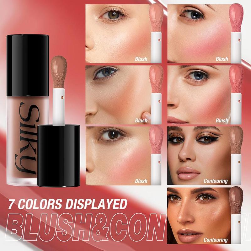 Long Lasting Waterproof Liquid Blush Stick, Natural Look Blusher for Daily Makeup, Lightweight Soft Color Shadow Blush for Women