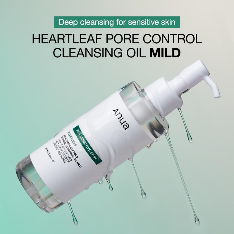 [Anua Official Shop] Heartleaf Pore Control Cleansing Oil Mild 6.76 fl oz.(200ml)｜Gentle Makeup Remover, Lightweight & Fragrance Free, korean skincare