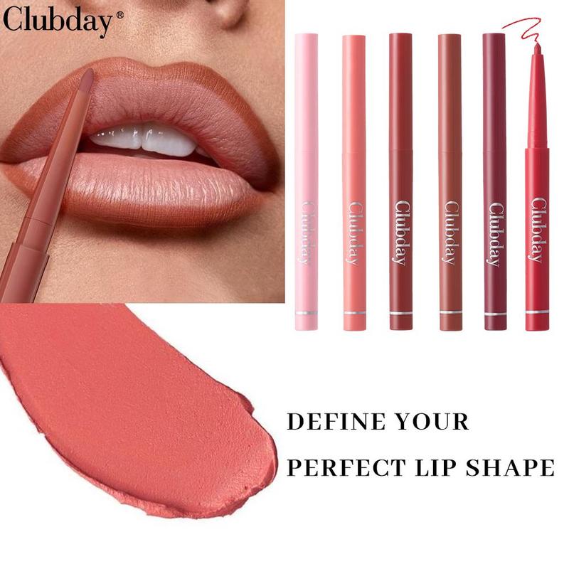 Lip Liner Set, 6 Counts Matte Nude Lip Liner, Creamy Texture Slim Lip Pencil, Suitable for Girls and Women All Occasions Lip Makeup