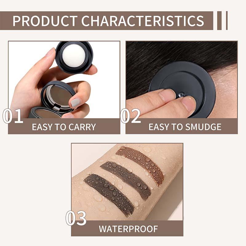 Hairline Shadow Powder, 1 2 Counts Long Lasting Hairline Filling Powder, Natural Fluffy Hairline Powder, Professional Hair Styling Product for Women & Men