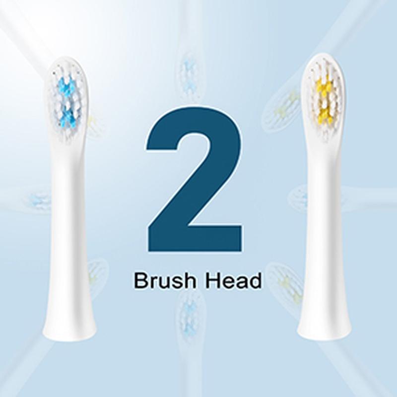 Electric Toothbrush Usb Rechargeable Toothbrush Dental Cleaning Tools For Adults With Two Brush Head For Home Outdoor Tourism Cleansing