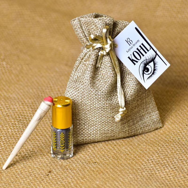 Moroccan Ithmid Kohl Set -100% Pure kohl Powder EyeLiner, Includes Orange Tree Applicator