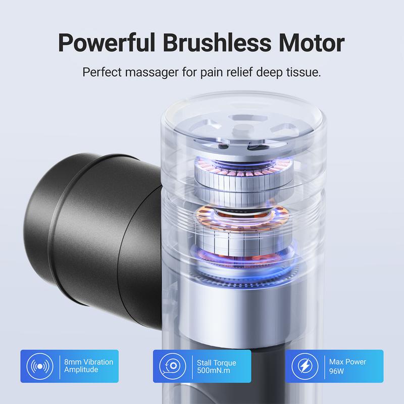MERACH Portable Handheld Fascia Massage Machine, Body Care Mini Muscle Massager, Ideal for Thoughtful Gifts Brush Adjustable