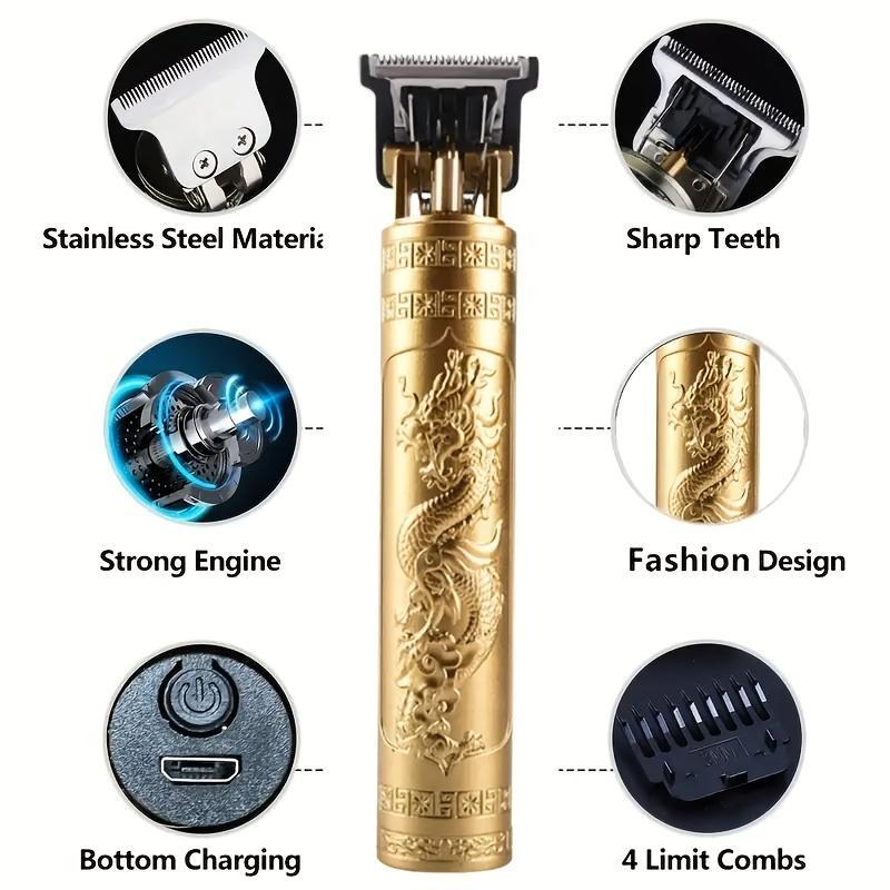 Electric Hair Clipper, 1 Set Rechargeable Hair Trimmer Kit, Professional Hair Shaver for Men, Barber, Stylist, Barbershop, Salon, Winter & New Year Gift