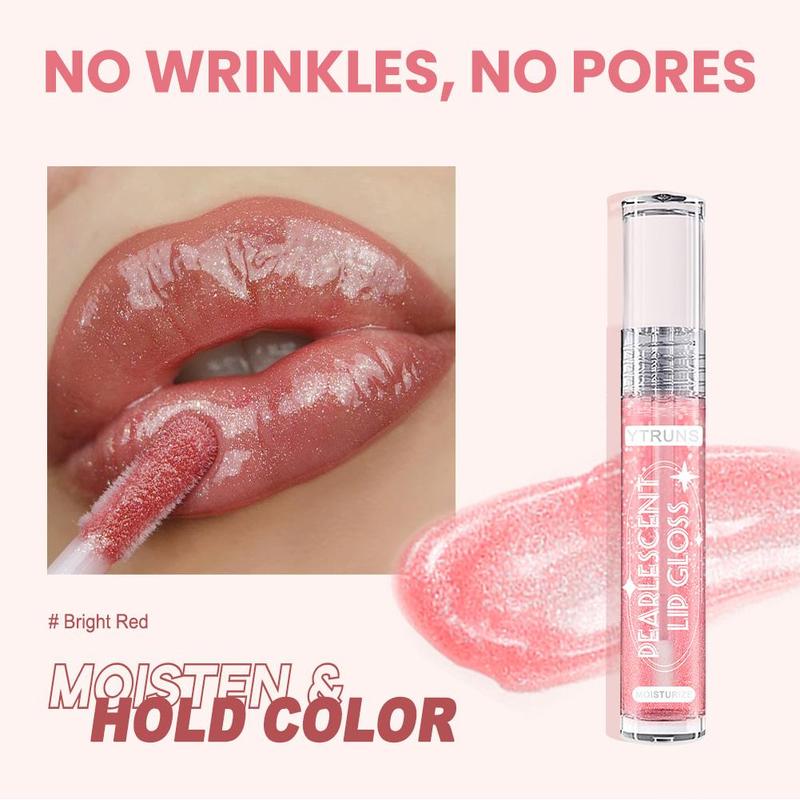 Long-lasting Lip Gloss, 1 Count Moisturizing Lip Glaze, Glossy Lip Glaze Stick, Plumping Lip Oil Lip Stick for Girls & Women