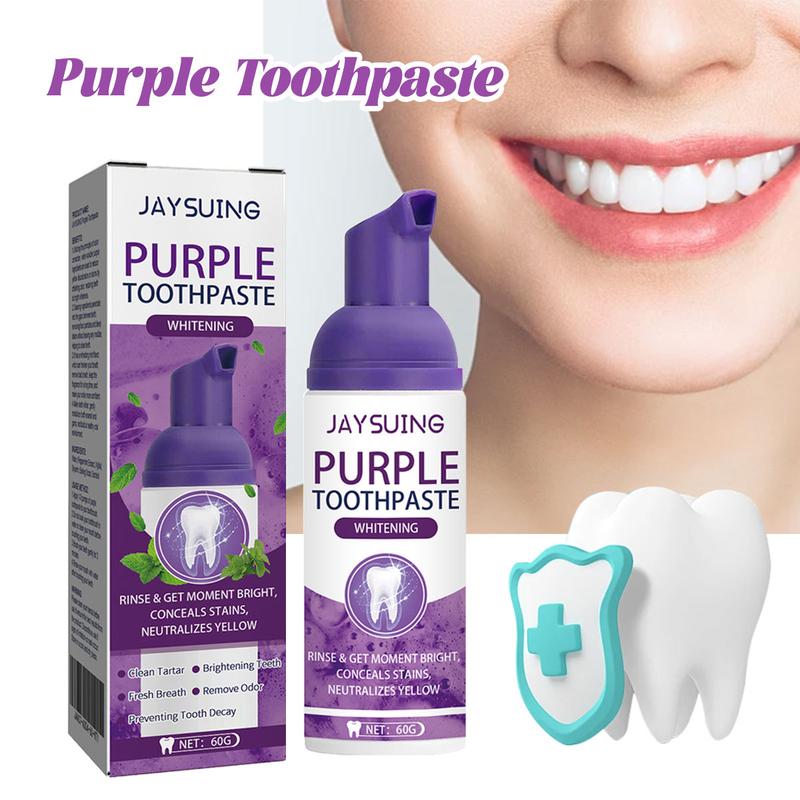 Purple Toothpaste, 1 Box Deep Cleaning Toothpaste, Oral Care Toothpaste for Freshing Breath, Dental Care Products for Adults brighten toothpaste