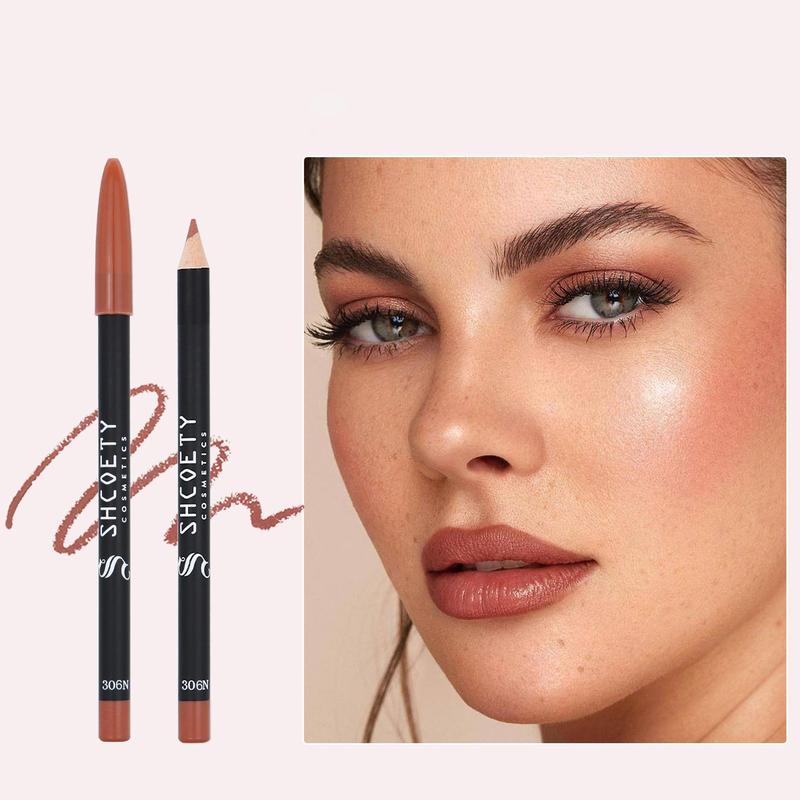 Matte Plumping Lip Liner, 1 Count Long Lasting Lip Liner Pencil, Sweat-proof Easy Coloring Lip Pen, Suitable for All Occasions Lip Makeup, Girls and Women Makeup Accessories