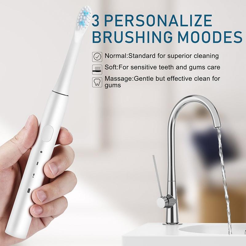 Electric Toothbrush Usb Rechargeable Toothbrush Dental Cleaning Tools For Adults With Two Brush Head For Home Outdoor Tourism Cleansing