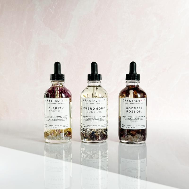 Crystal Irie Intention Full Body oil Trio- Body Oil - Skincare