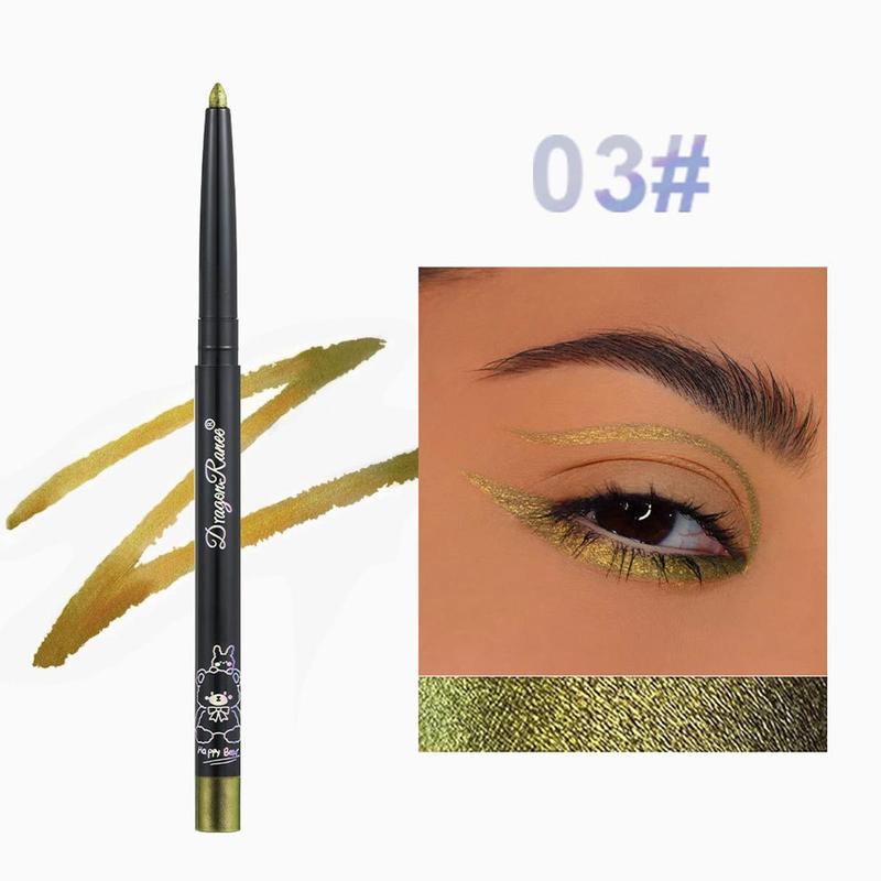 Glitter Eyeliner Pencil, 1 Count Waterproof Long Lasting Eye Shadow Stick for Women, Beauty & Personal Care Product for Women & Girls