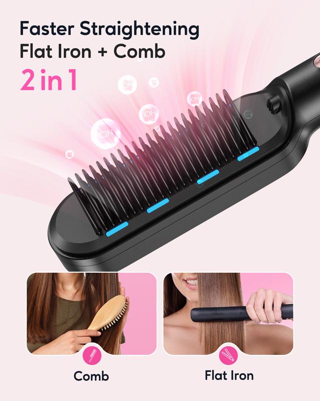 Wavytalk Negative Ion Fast Drying Hair Dryer and Hair Straightening Brush Set