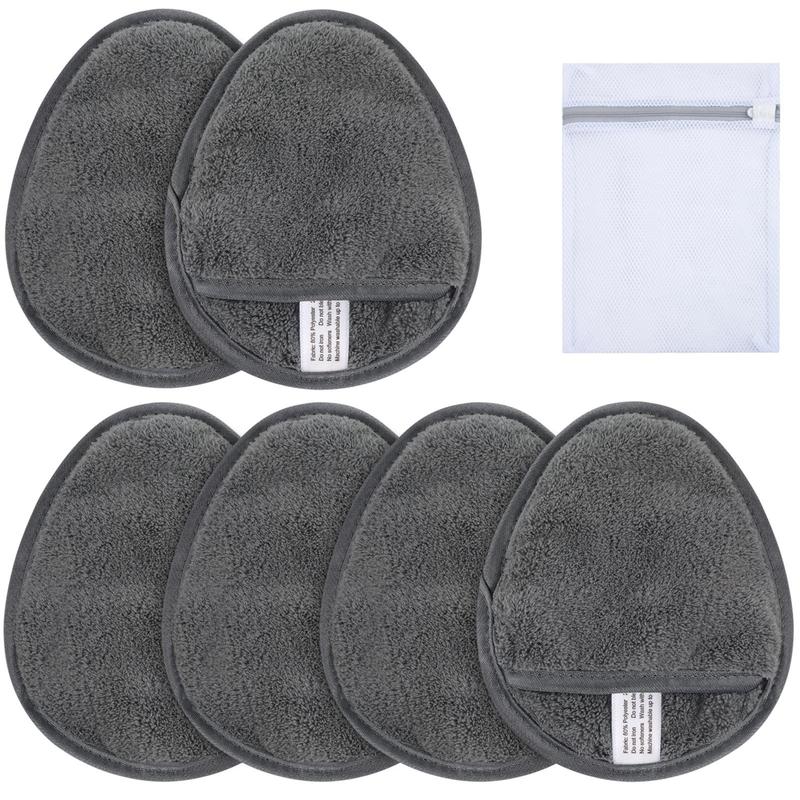 Makeup Remover Pads Set, Reusable Makeup Removal Pads, Washable Microfiber Makeup Removal Pads, Face Soft Facial Cleansing Pads with Laundry Bag