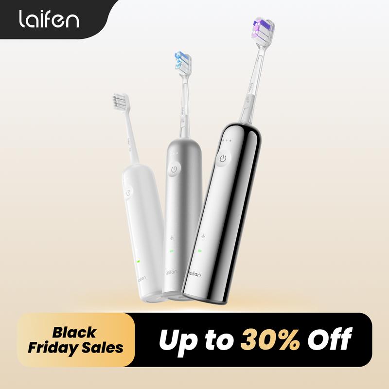 Laifen Wave Electric Toothbrush, Oscillation & Vibration Sonic Electric Toothbrush for Adults with 3 Brush Heads, Magnetic Rechargeable Travel Powered Toothbrush