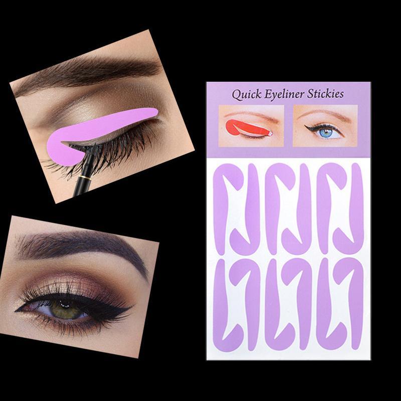 4 Sheets Eyeliner Stencil, Quick Cat Eyeliner Assistant Sticker, Eyeliner Applicator Tool For Makeup Beginners