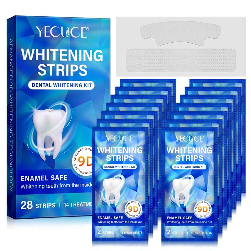 Teeth Brightening Strips, 28pcs box Advanced 9D Brightening Technology Teeth Strips, Suitable for Adults, Oral Care Products