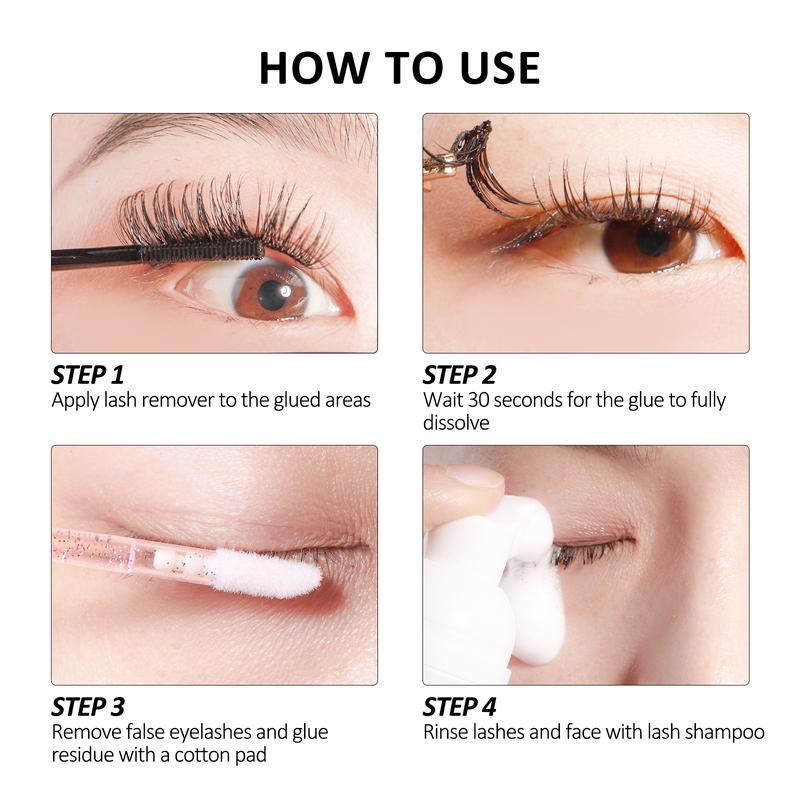 Veyesbeauty 5ml Cluster Lash Remover for DIY Eyelash Extensions Clear Remover for Self-application Individual Lashes at Home Makeup Makeup Remover