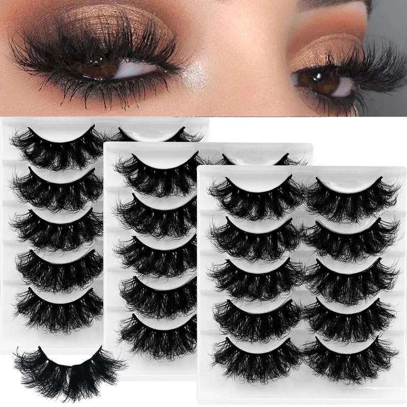 Fluffy False Eyelashes, 15pairs 3pack Wispy Cat Eye Look Faux Cluster Lashes, Full Volume Eyelash for Lashes Extensions, Volumized False Eyelashes for Women & Girls Eye Makeup Enhancement, Lash Extension Kit