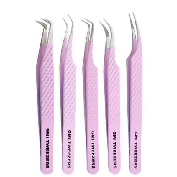 Fiber Tip Lash Tweezers For Eyelash Extension Tweezers Professional