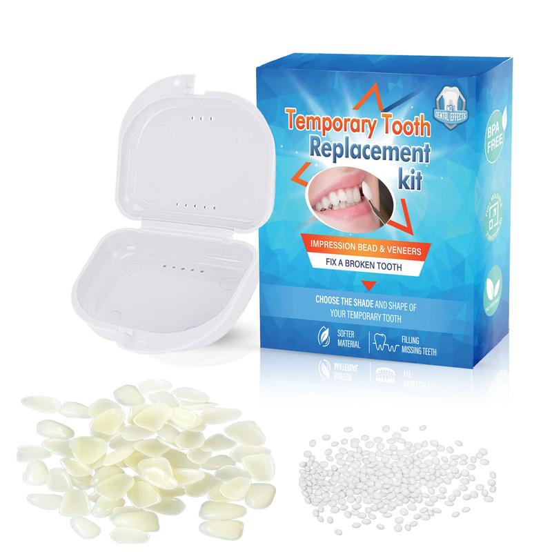 Tooth Repair Kit for Fixing the Missing Chipped and Broken Tooth Gap Temporary Replacement Thermal Beads and Fake Teeth Brace Mold