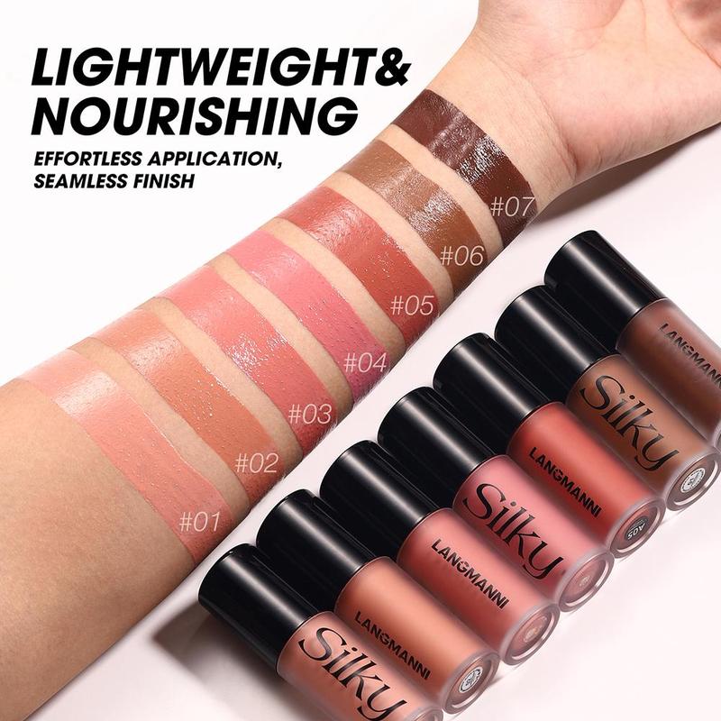 Long Lasting Waterproof Liquid Blush Stick, Natural Look Blusher for Daily Makeup, Lightweight Soft Color Shadow Blush for Women