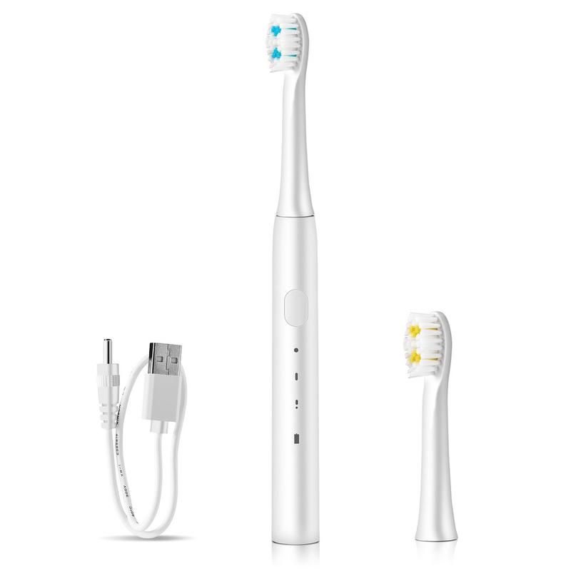 Electric Toothbrush Usb Rechargeable Toothbrush Dental Cleaning Tools For Adults With Two Brush Head For Home Outdoor Tourism Cleansing