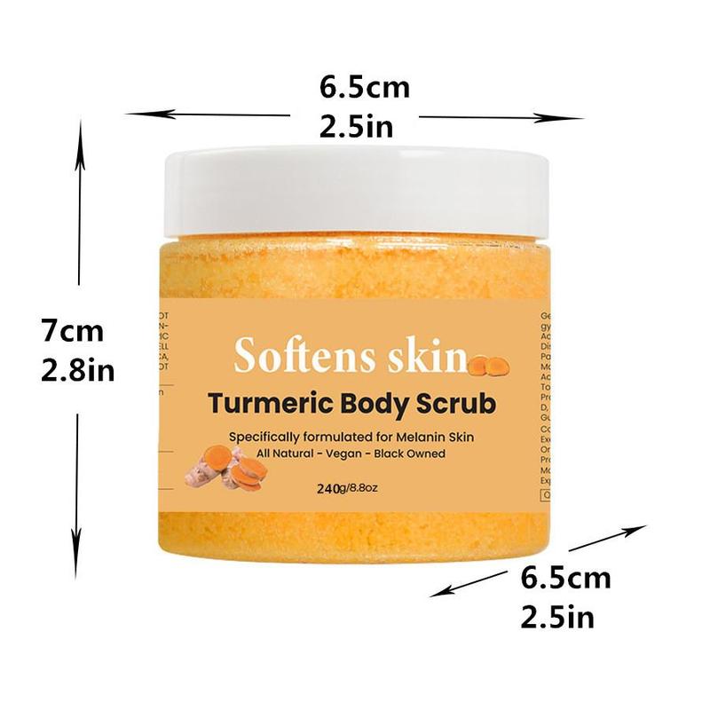 Turmeric Body Scrub, Moisturizing Body Scrub, Gentle Cleansing and Exfoliation Body Care Product for Women & Men All Skin Types