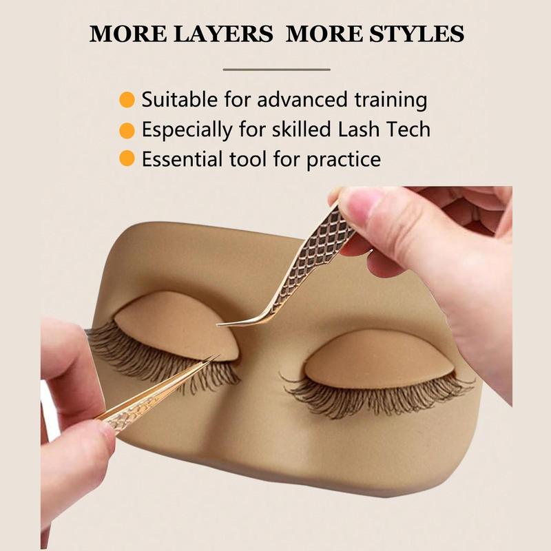 Silicone Lash Extension Mannequin Head, 1 Count Removable Realistic Eyelids with Eyelash Mannequin, for Lash Practice Makeup Eyelash Extensions