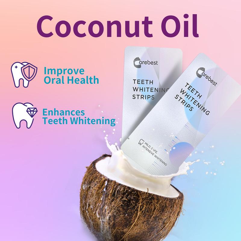 Coconut whitening strips,coconut oil whitening enamel  whitening strips Oral Essence