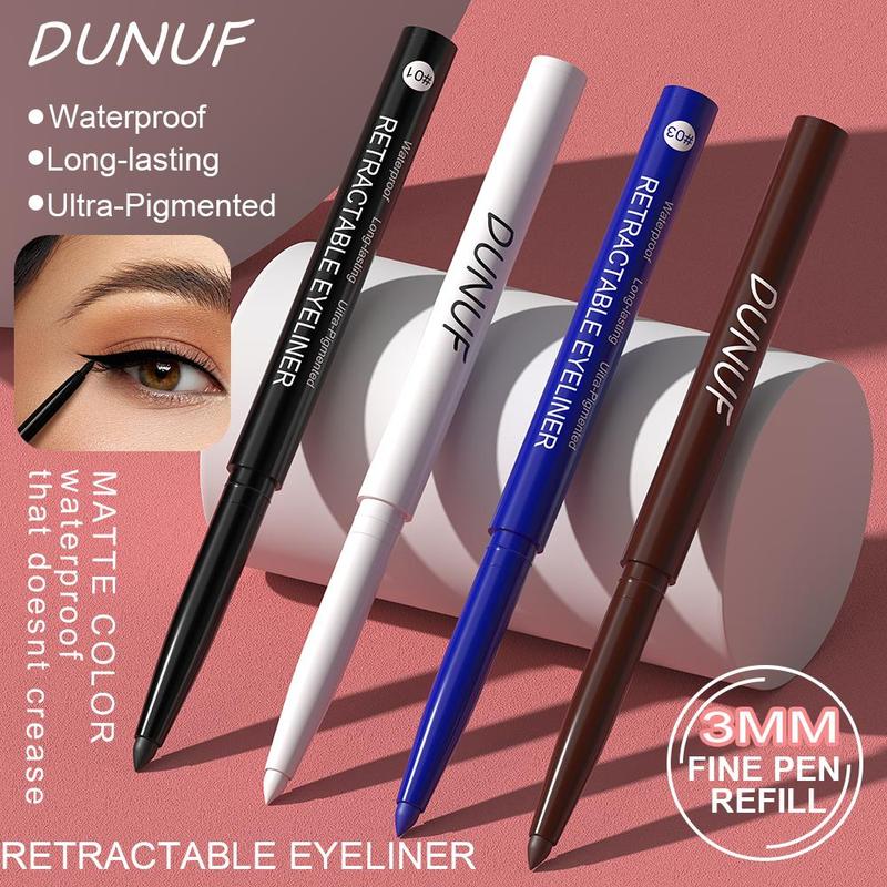 Long Lasting Eyeliner Gel Pen, 4 Counts Waterproof Eyeliner, Easy Coloring Eyeliner, Professional Daily Makeup Accessories