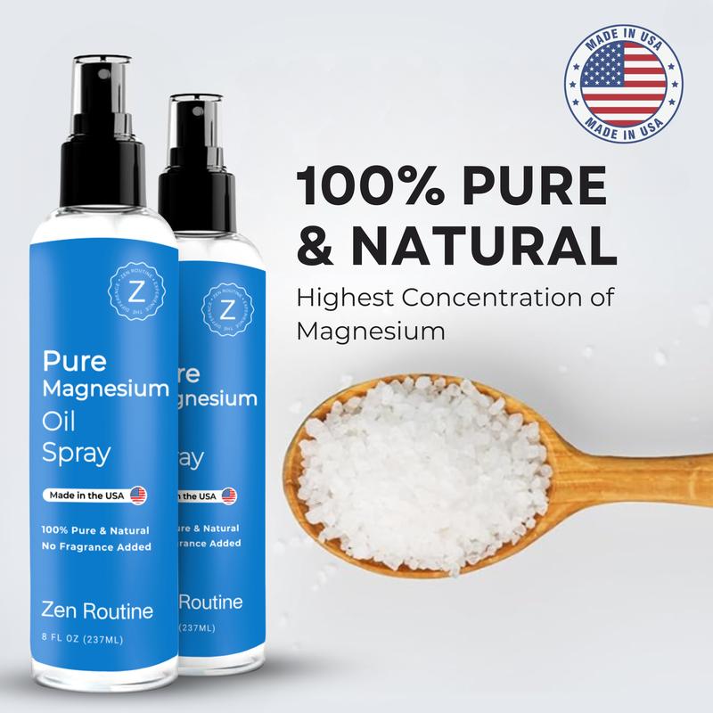 (2-Pack) 8oz Zen Routine Magnesium Spray - USP Grade Magnesium Spray - Comfort