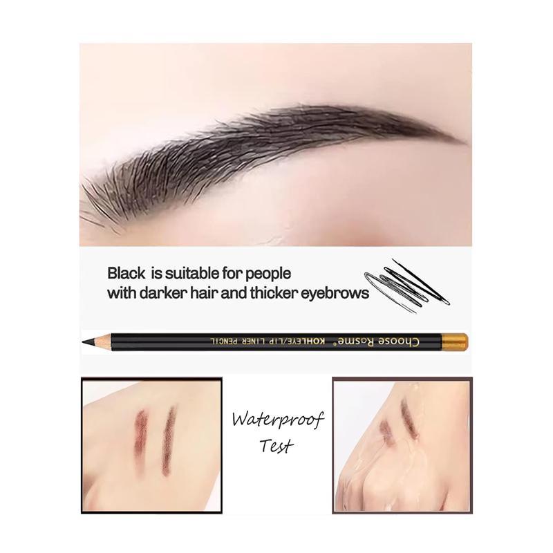 Durable Eyebrow Pencil (12pcs set), Long Lasting Eyebrow Pencil, Brow Styling Brush, Sweat Proof High Pigmented Brow Shading & Filling Pencil, Makeup Tool Easy to Apply, Christmas, Christmas Gift