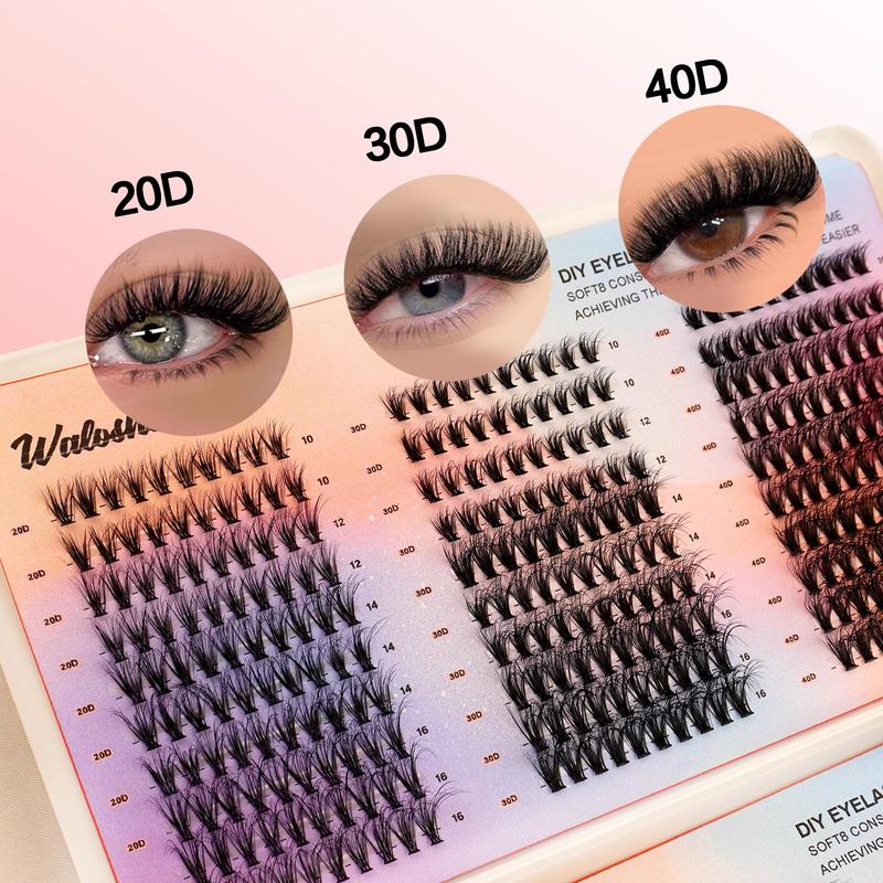 Individual False Eyelashes Kit, 1 Set Mixed Length & Styles Natural Look Eyelash Extensions, Self Grafting Curl Eyelashes, Eye Makeup Accessories, Christmas Gift